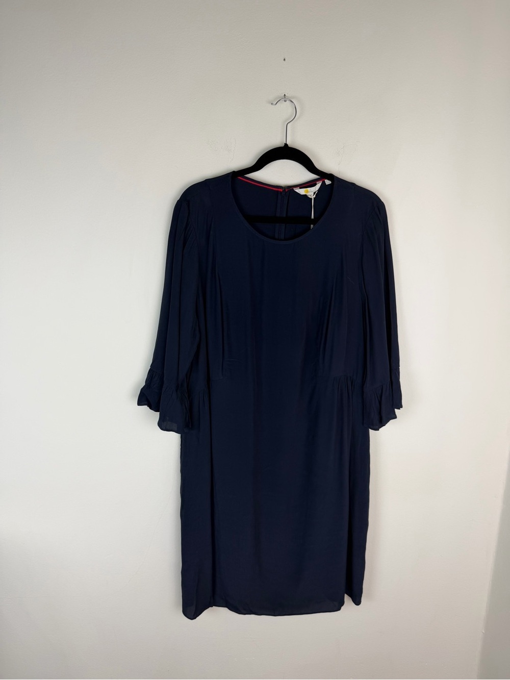 NWT Boden Navy Ruffle Sleeve Mini Dress Size 14
